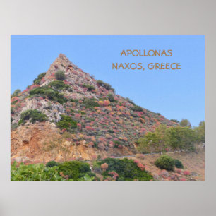 Poster Naxos, Grécia/ Vegetação Colorida Na Montanha