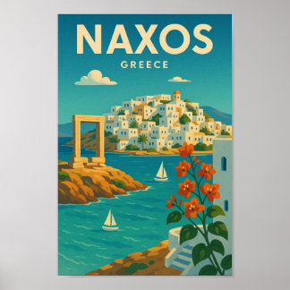 Poster Naxos Grécia vibrante