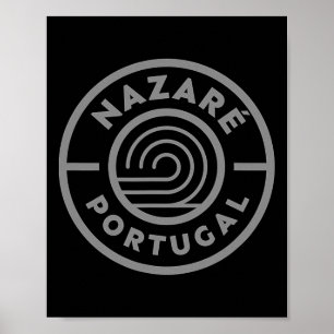 Poster Nazaré Portugal Surf de Grandes Ondas Surf