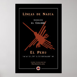 Poster Nazca Geoglyphs-Hummingbird