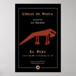 Poster Nazca Geoglyphs-Iguana