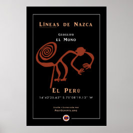 Poster Nazca Geoglyphs-Monkey