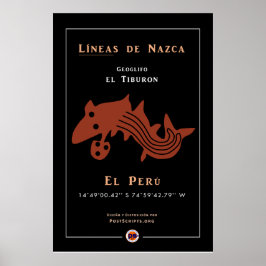 Poster Nazca Geoglyphs-Shark