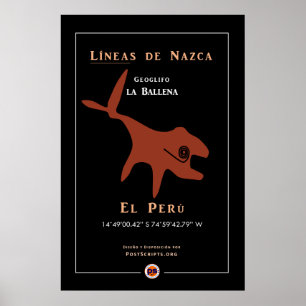 Poster Nazca Geoglyphs-Whale