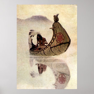 Poster NC Wyeth Pintura Histórica Hiawatha