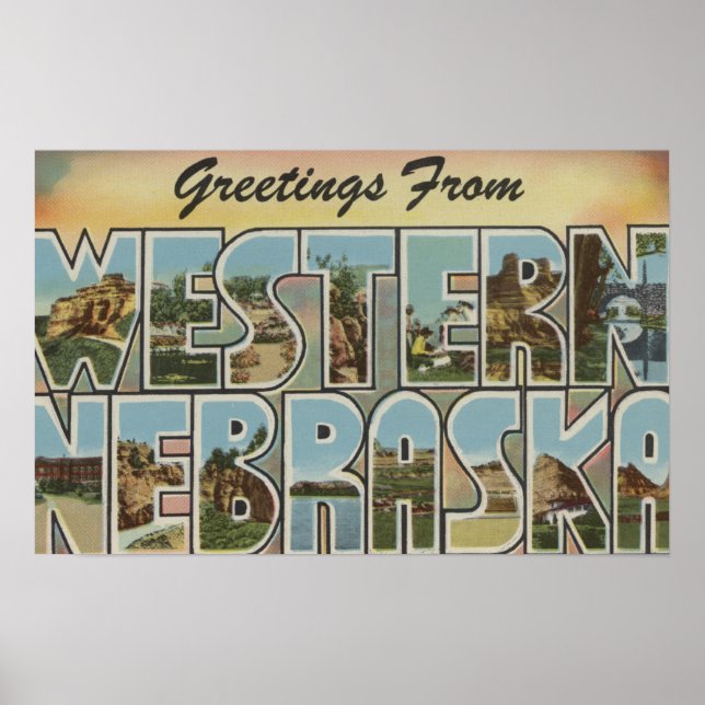 Pôster Nebraska (Oeste) - Grandes Cenas de Letra (Frente)