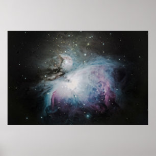 Poster Nébula azul, cinza e roxa