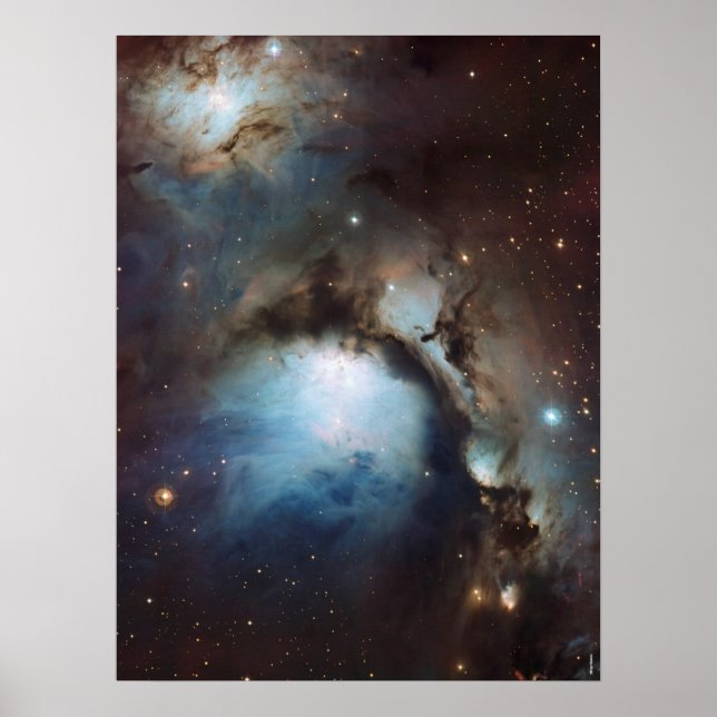 Poster Nebula Orion Astronomy blue castanho, estrelas do  (Frente)