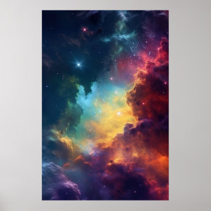 Poster Nebulae Overture: Tapeçaria Planetária