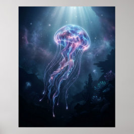 Poster Nebulosa Água-viva Oceano Cósmico