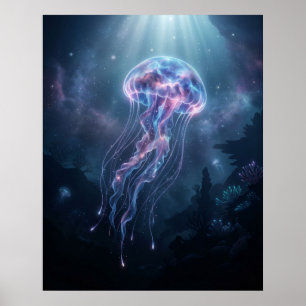 Poster Nebulosa Água-viva Oceano Cósmico