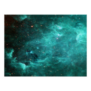 Pôster Nebulosa América do Norte Turquesa