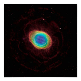Pôster Nebulosa Anelar ou NGC 6720 Forma Verdadeira