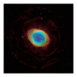 Pôster Nebulosa Anelar ou NGC 6720 Forma Verdadeira