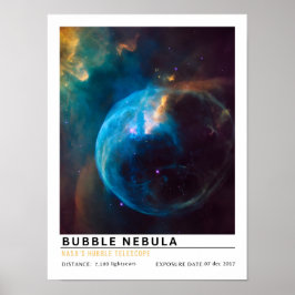 Poster Nebulosa Bolha Educação Espacial
