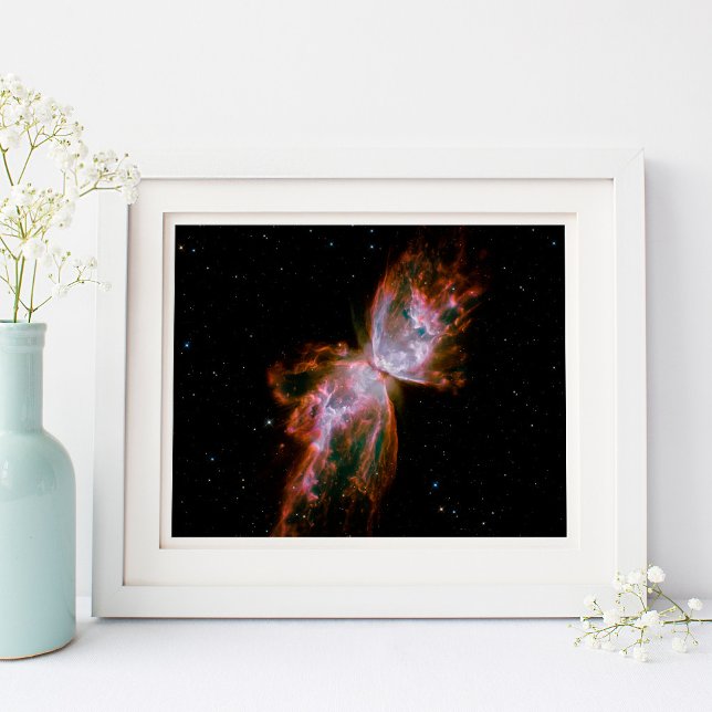 Poster Nebulosa Borboleta Foto Espacial Celestial (Butterfly Nebula Celestial Space Photo Poster)