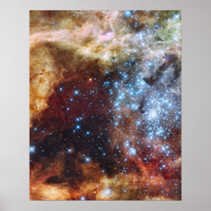 Poster Nebulosa Brilhante Arco-Íris 30 Doradus