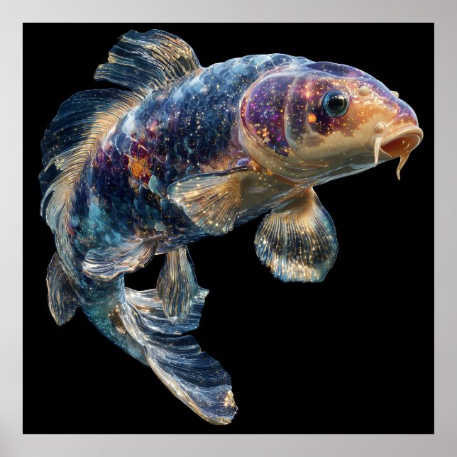 Poster Nebulosa Cósmica Koi (Frente)
