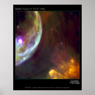 Pôster Nebulosa da bolha - NGC 7635 Telescópio Hubble