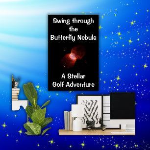 Poster Nebulosa Da Borboleta Monograma - Laranja Rosa