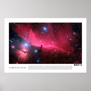 Poster Nebulosa da Cabeça de Cavalo e da Chama (Barnard 3