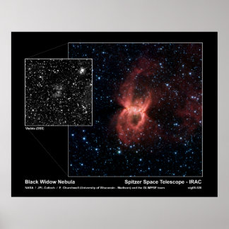 Pôster Nebulosa da Viúva Negra - Telescópio Espacial Spit