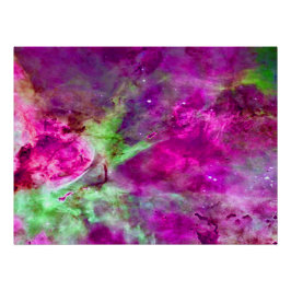 Pôster Nebulosa de Eta Carinae Roxo Realçado