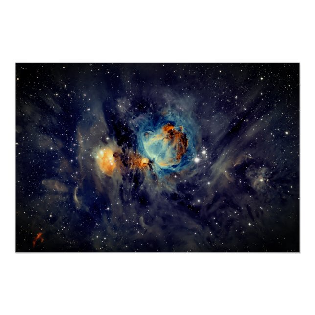 Pôster Nebulosa de Galáxia do Espaço Celestial (Frente)