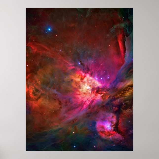 Poster Nebulosa de Órion e Estrelas do Trapézio (Frente)