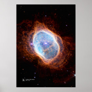 Poster Nebulosa do Anel do Sul, NGC 3132 (James Webb/JWST