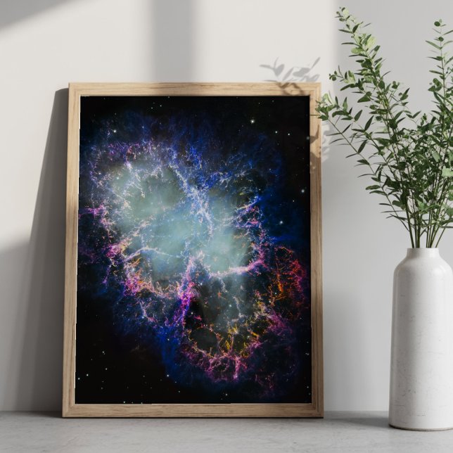 Poster Nebulosa do Caranguejo Arco-íris 8x10 (Rainbow Crab Nebula 8x10 Poster)