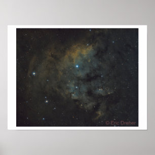 Poster Nebulosa do crânio flamejante - NGC 7822 - Eric Dr