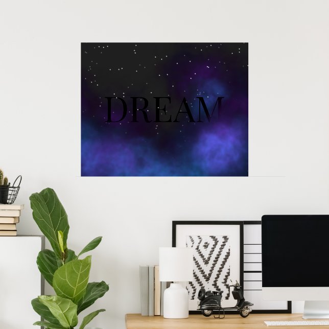 Poster Nebulosa do Espaço do Sonho (Escritório em casa)
