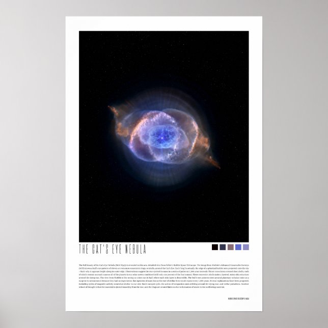 Poster Nebulosa do Olho do Gato (NGC 6543) (Frente)
