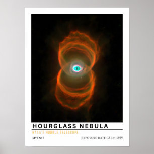 Poster Nebulosa do Relógio de Areia Educação Espacial