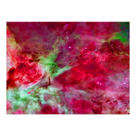 Pôster Nebulosa Eta Carinae Vermelho Intensificado