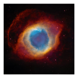 Pôster Nebulosa Hélice ou Vista NGC 7293 com HST