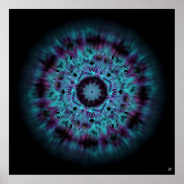 Poster Nebulosa Íris - padrão abstrato colorido v5