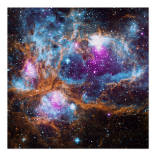 Pôster Nebulosa Lagosta - Paisagem de Inverno Cósmico