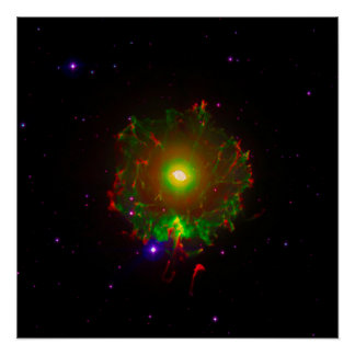 Pôster Nebulosa Olho de Gato ou NGC 6543 Composto de Cor