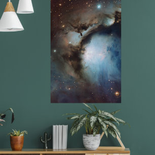 Poster Nebulosa Orion Astronomia azul marrom bege céu est