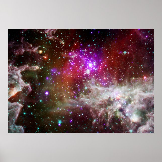 Poster Nebulosa Pacman do Star Cluster NGC 281 (Frente)
