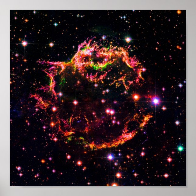 Pôster Nebulosa Remanescente de Supernova Cassiopeia A Fo (Frente)