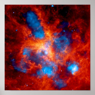 Pôster Nebulosa Tarântula Foto Espacial Infravermelha Col
