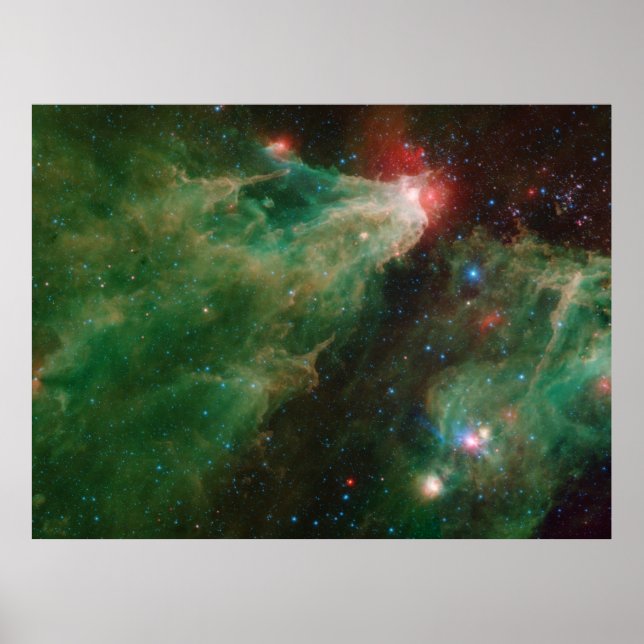 Poster Nebulosa Verde Cepheus B e C (Frente)