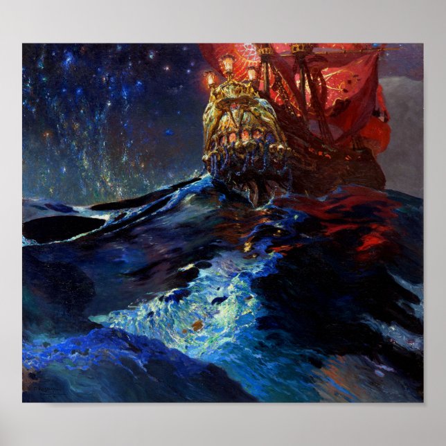 Poster Nec Mergitur by Ferdynand Ruszczyc Colortion Ship (Frente)