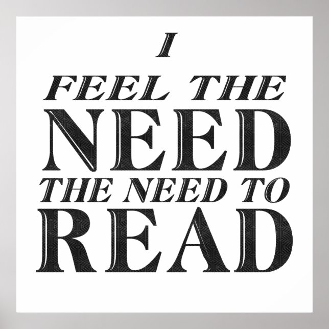 Pôster Necessidade de leitura (Frente)