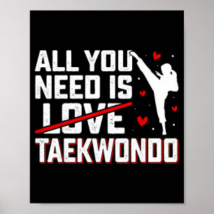 Poster Necessidade é Taekwondo - Amante de Artes Marciais