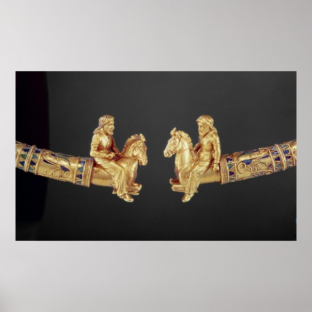 Pôster Neck ring in the form of Scythian horsemen (Frente)