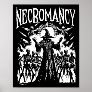 Poster Necromancer - Vintage Creepy Monster Halloween Lov